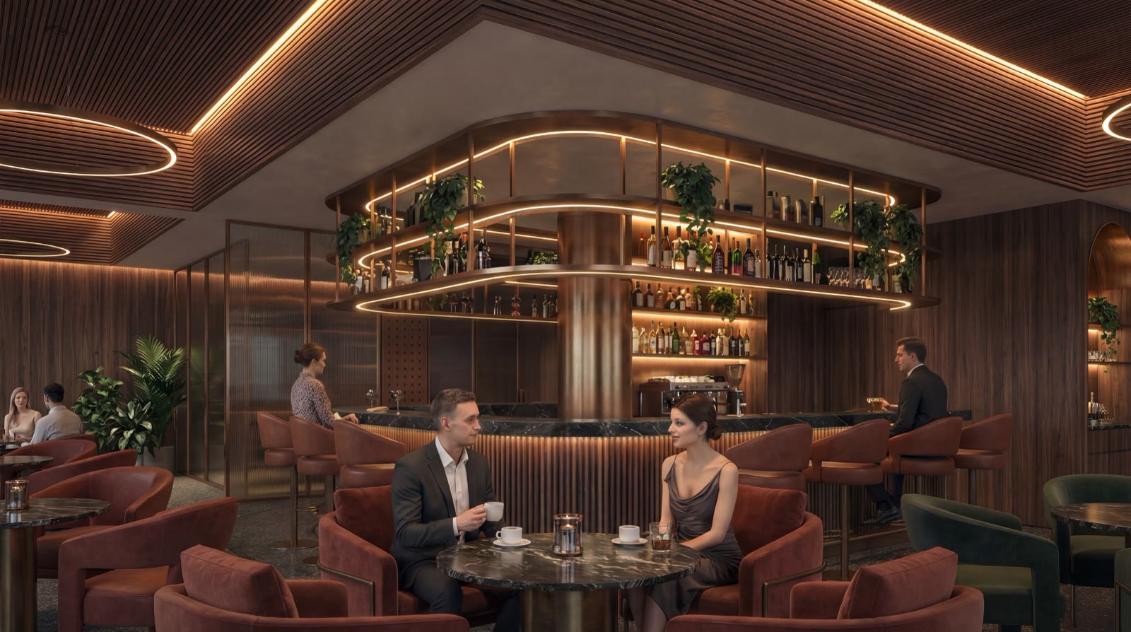 Elevated Interiors at New Atrium business center - Modern architecture and luxury office space